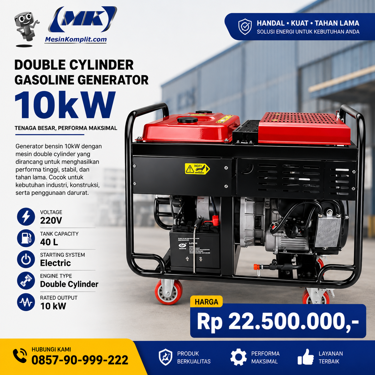 Genset Bensin Double...